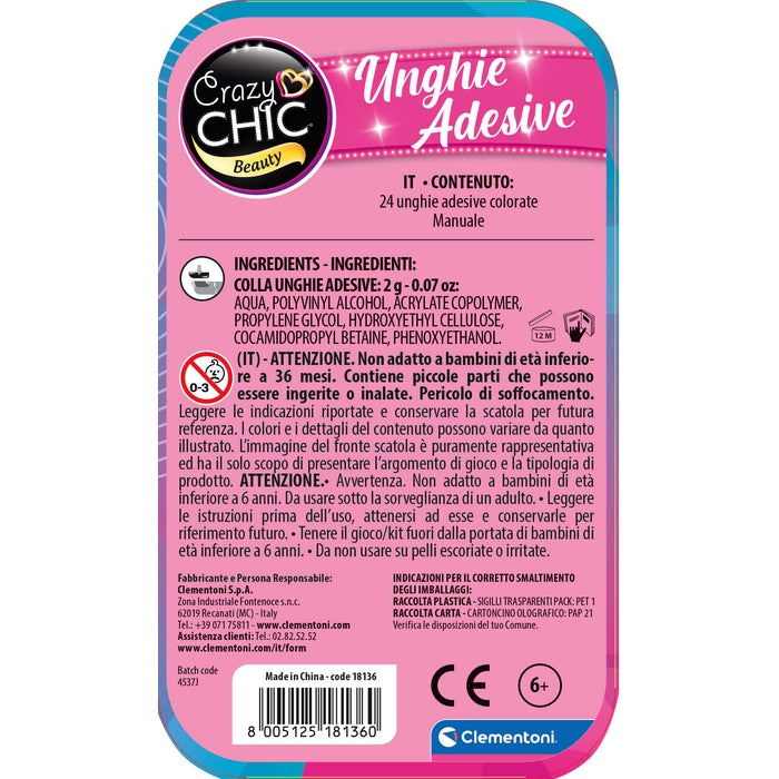 clementoni-crazy-chic-glamour-kit-24-faux-ongles-adh-sifs-enfant image 5
