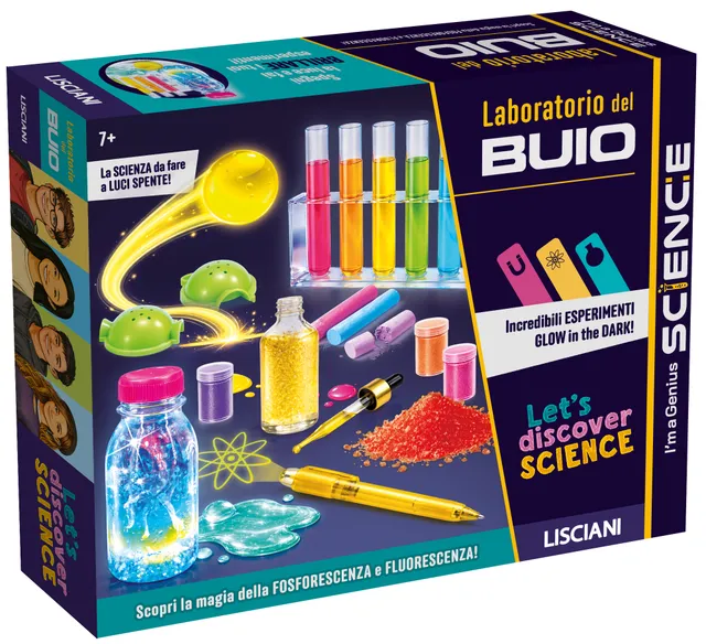 lisciani-i-m-a-genius-laboratorio-del-buio-kit-scientifique-phosphorescent image 1