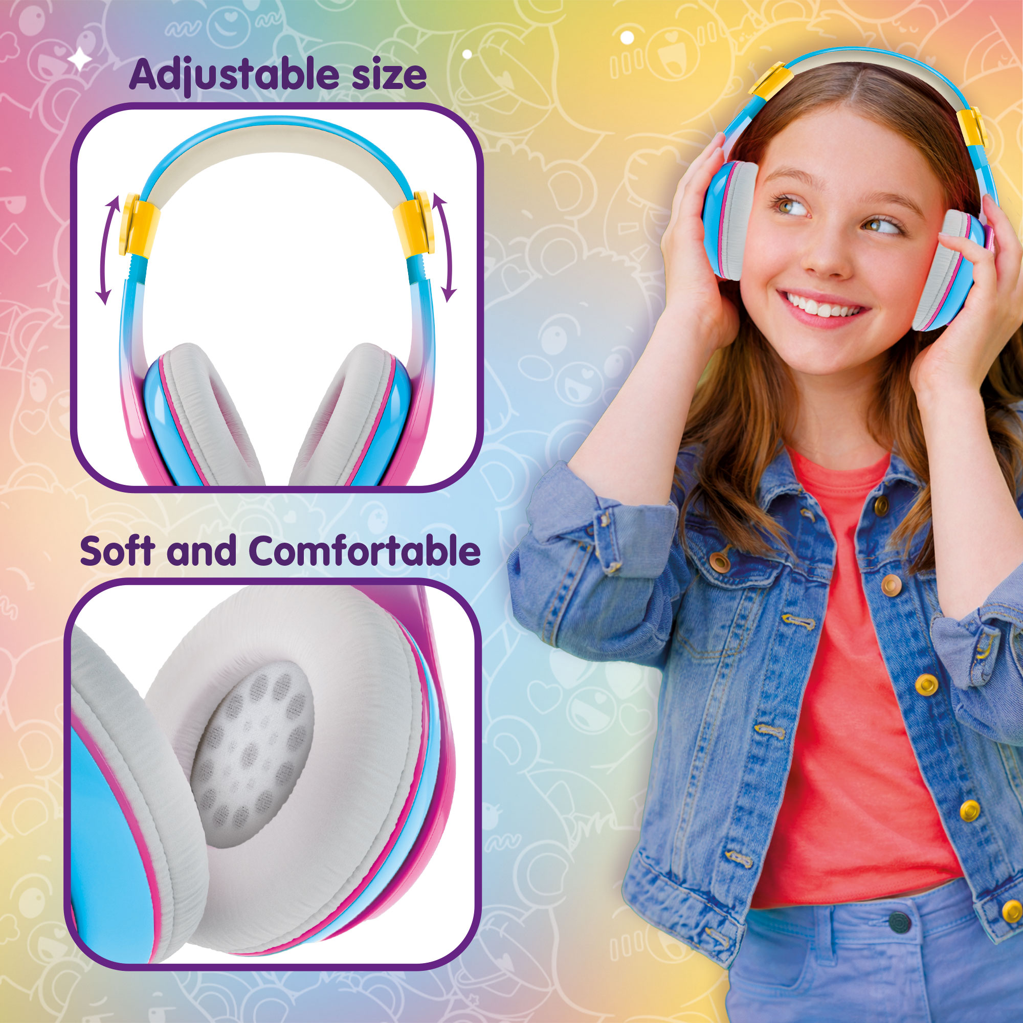 lisciani-care-bears-casque-bluetooth-casque-audio-enfant-r-glable image 3