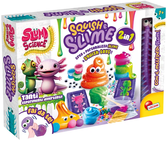 lisciani-slumi-science-squish-et-slime-kit-cr-atif-2-en-1 image 1