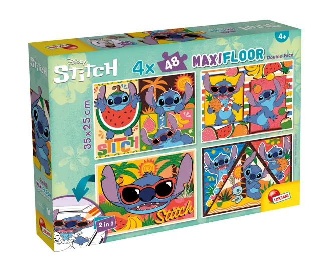 lisciani-disney-puzzle-df-maxifloor-4-x-48-lilo-stitch image 1