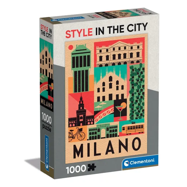 clementoni-milano-puzzle-1000-pi-ces-70-x-50-cm-illustration-d-auteur image 1
