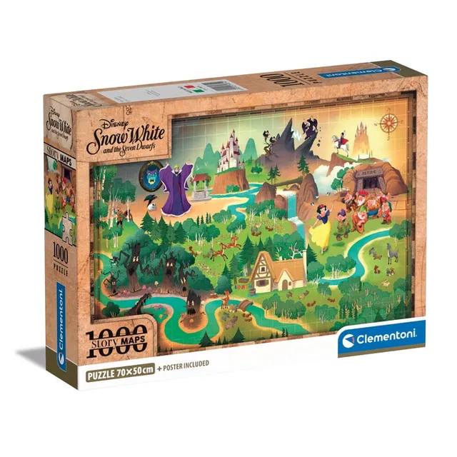 clementoni-story-maps-disney-blanche-neige-puzzle-1000-pi-ces-70-x-50-cm image 1
