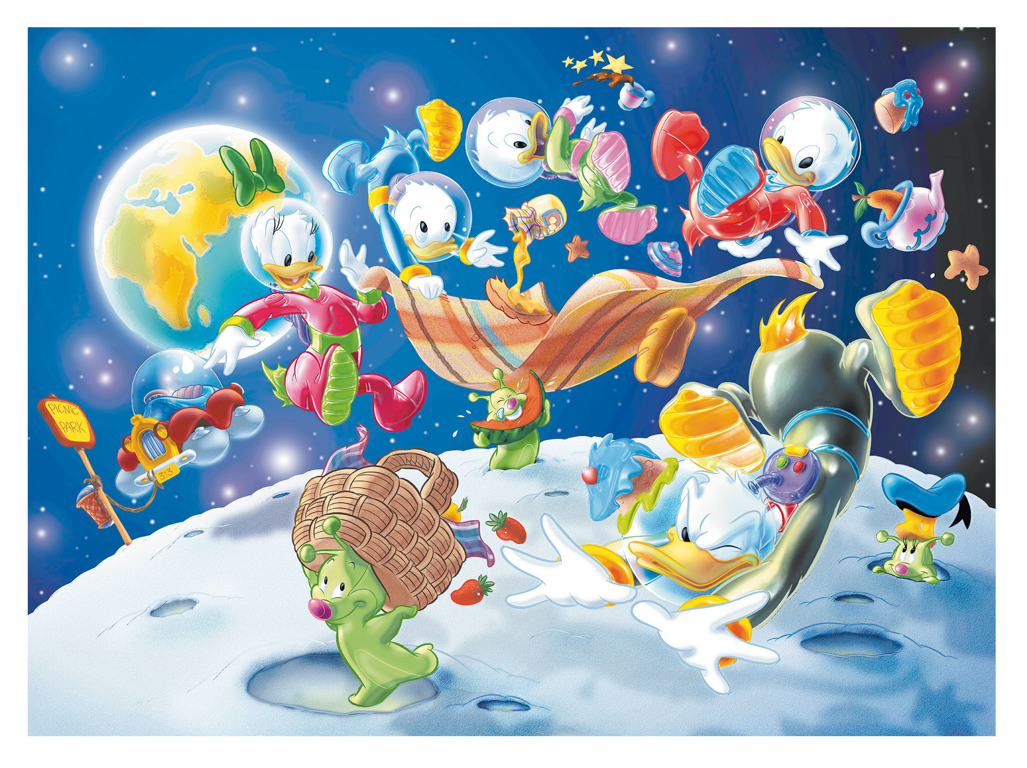 lisciani-disney-puzzle-df-maxi-floor-108-mickey-mouse-in-space image 2