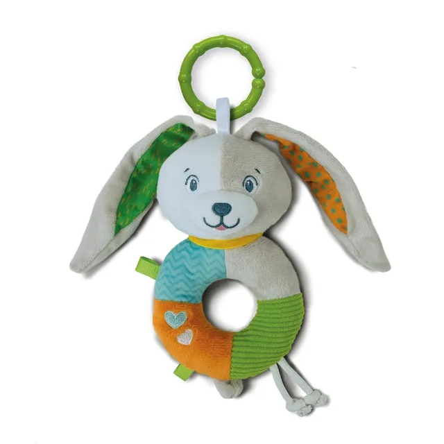 clementoni-baby-lovely-bunny-soft-rattle-doudou-hochet-lapin-0-mois image 1