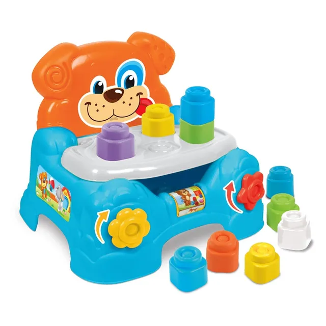 clementoni-soft-clemmy-fauteuil-chien-portamattoncini-10-briques-molles image 1