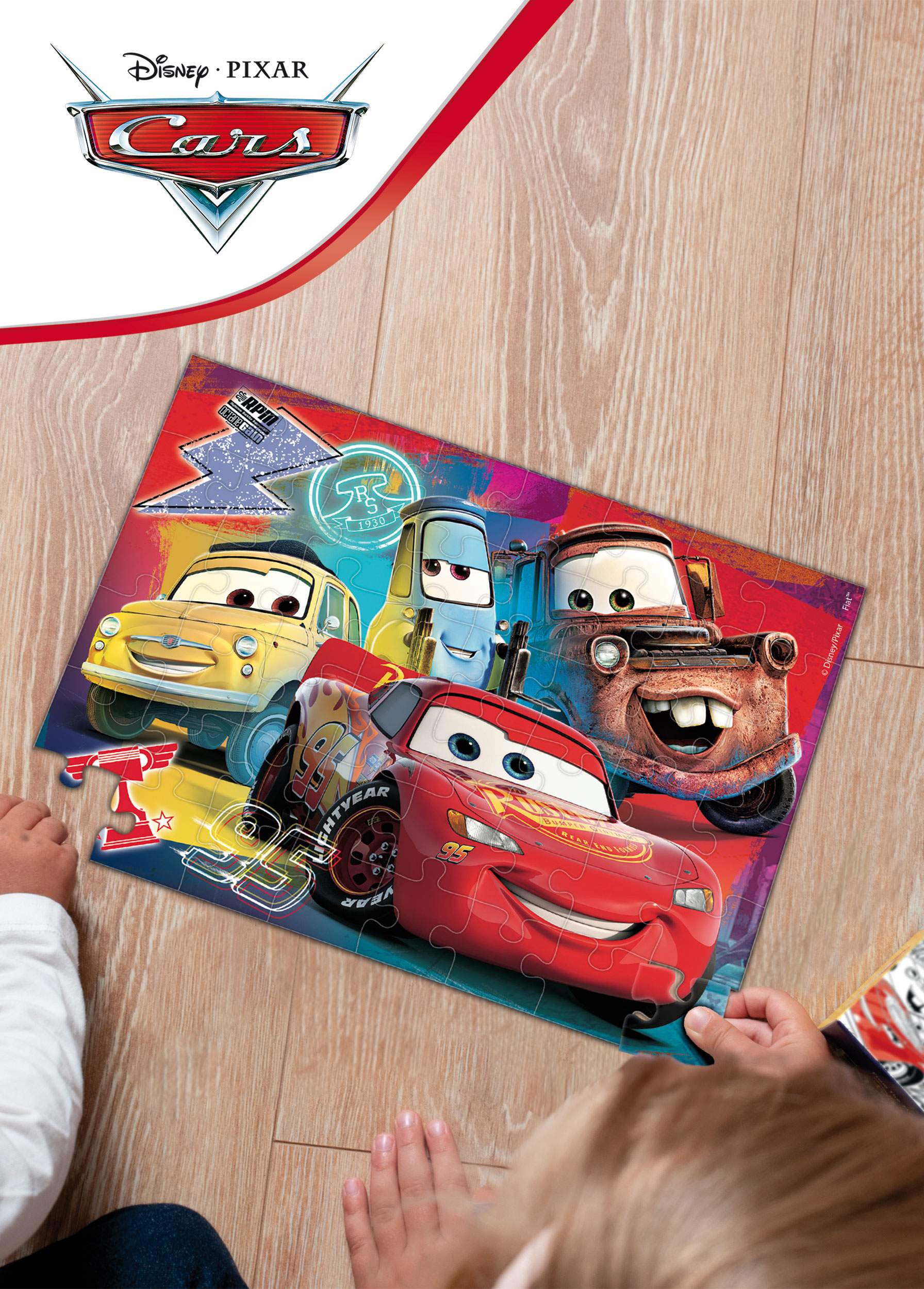 lisciani-disney-puzzle-df-m-plus-24-cars-puzzle-coloriage image 4