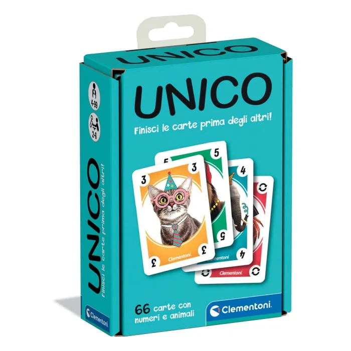clementoni-unico-jeu-de-cartes-animaux-4-6-ans-66-cartes image 1