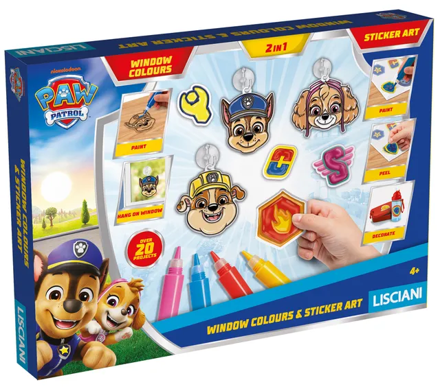 lisciani-paw-patrol-window-colours-sticker-art image 1