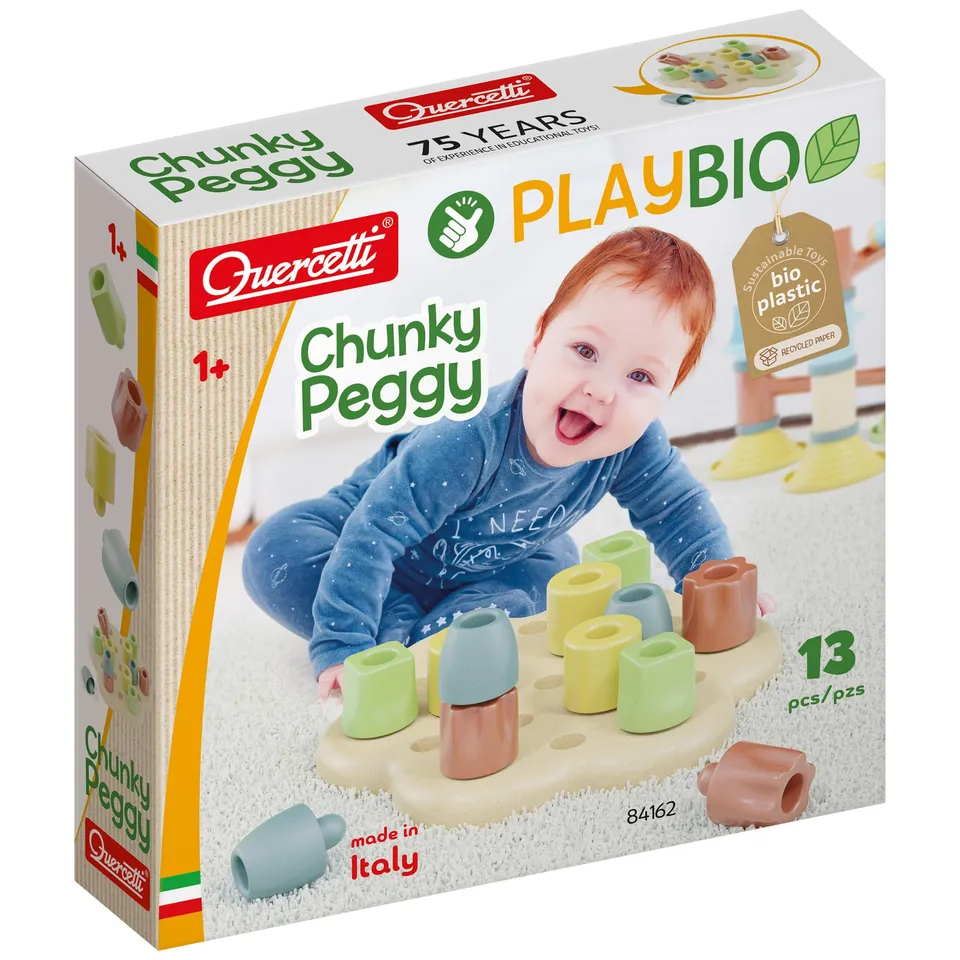 quercetti-chunky-peggy-play-bio-jeu-de-construction-bio-premier-ge-1-4-ans-12-gr image 1
