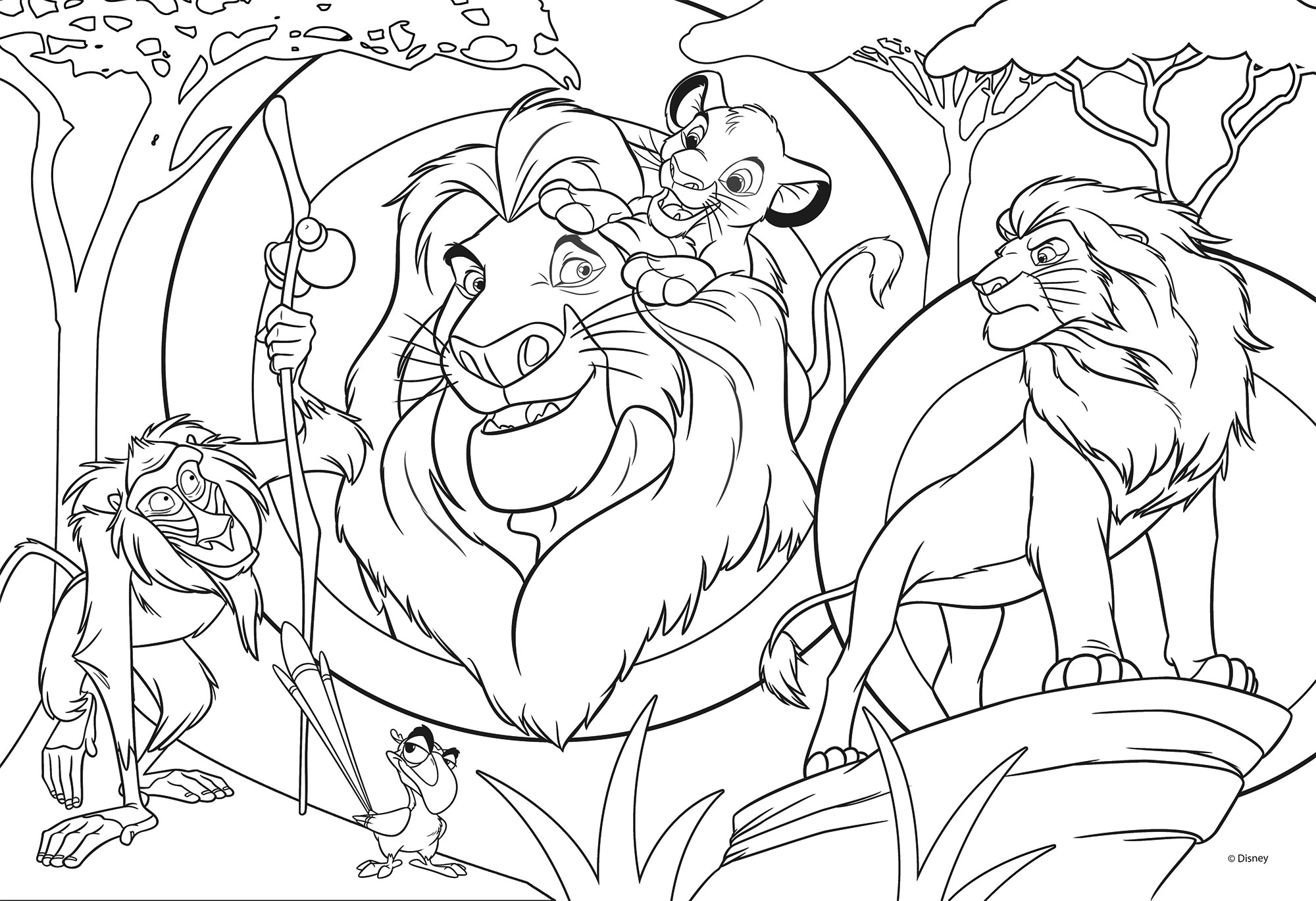 lisciani-disney-eco-puzzle-df-le-roi-lion-24-puzzle-colo-coloriage image 3