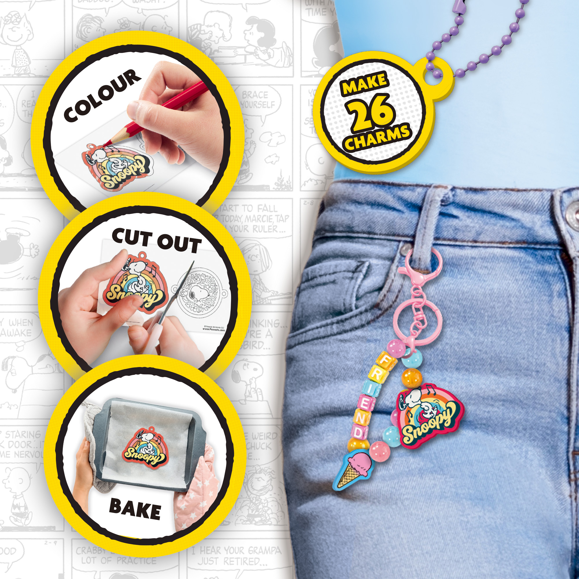 lisciani-peanuts-my-creative-accessories-kit-cr-atif-bijoux-shrink-art image 4