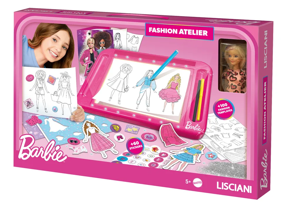 lisciani-barbie-fashion-atelier-avec-poup-e-studio-de-mode-lumineux image 1