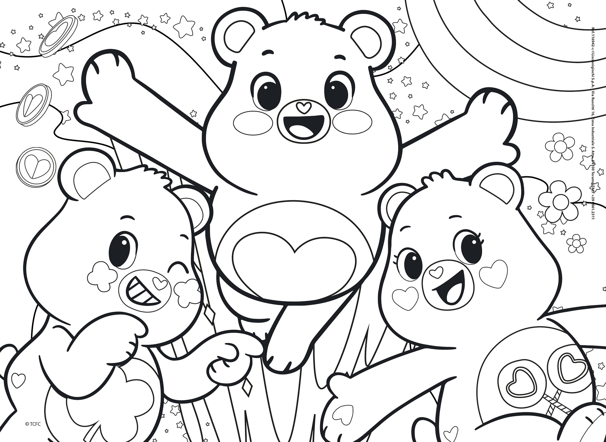 lisciani-care-bears-puzzle-double-face-maxifloor-4x48-puzzle-colorier image 7