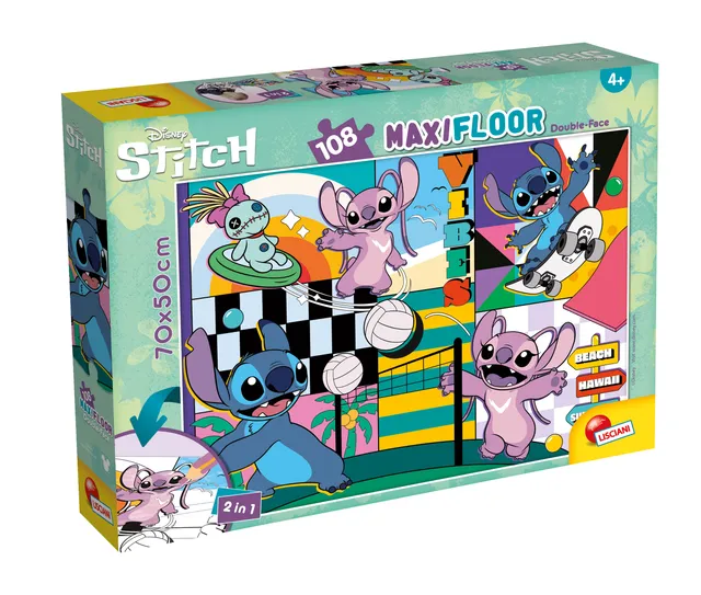 lisciani-disney-puzzle-df-maxifloor-108-lilo-stitch image 1