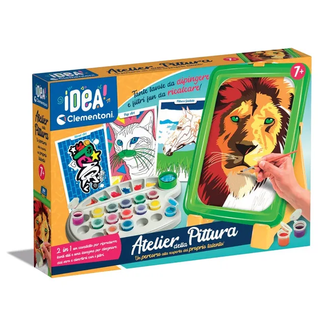 clementoni-idea-atelier-della-pittura-kit-cr-atif-chevalet-et-techniques-de-dess image 1