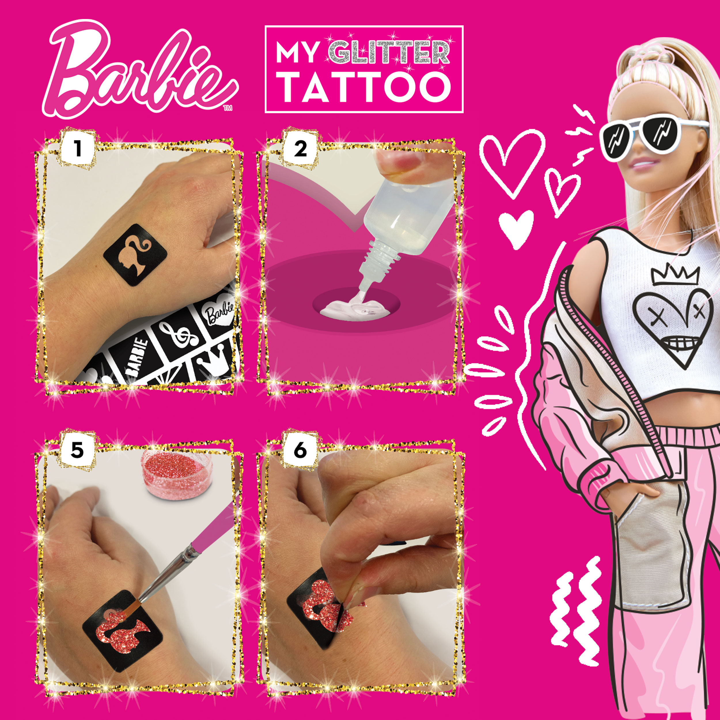 lisciani-barbie-my-glitter-tattoo-kit-tattoos-paillettes image 3