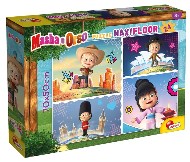 lisciani-masha-puzzle-maxifloor-24-pi-ces-fantastico image 1
