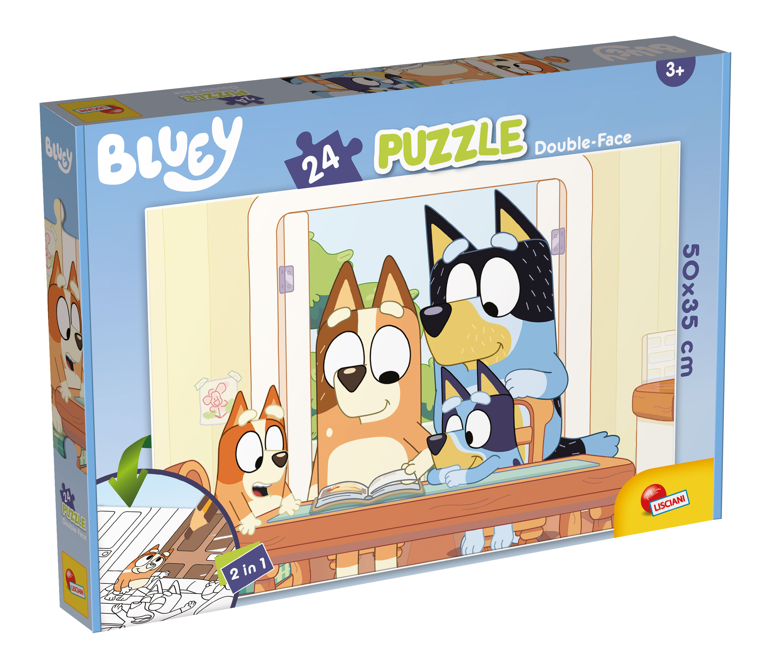 lisciani-bluey-puzzle-double-face-plus-24-puzzle-colorier image 1