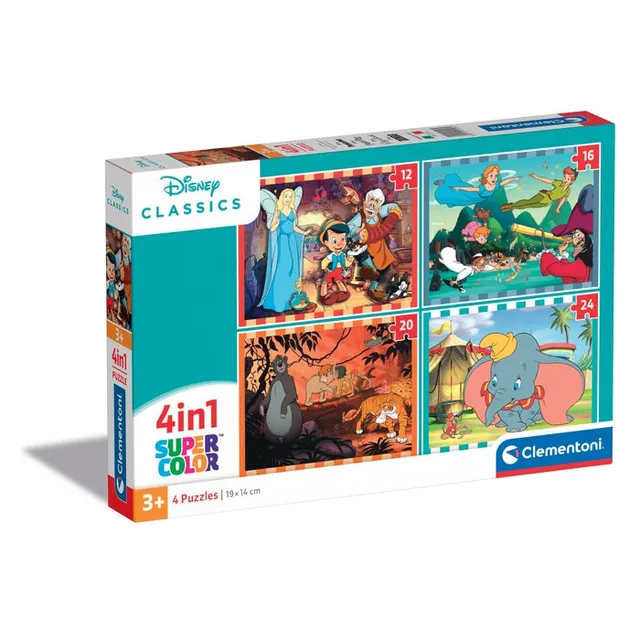 clementoni-disney-classics-puzzle-enfant-4-en-1-12-16-20-24-pi-ces image 1