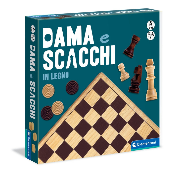 clementoni-dames-et-checs-en-bois-coffret-2-jeux-classiques image 1
