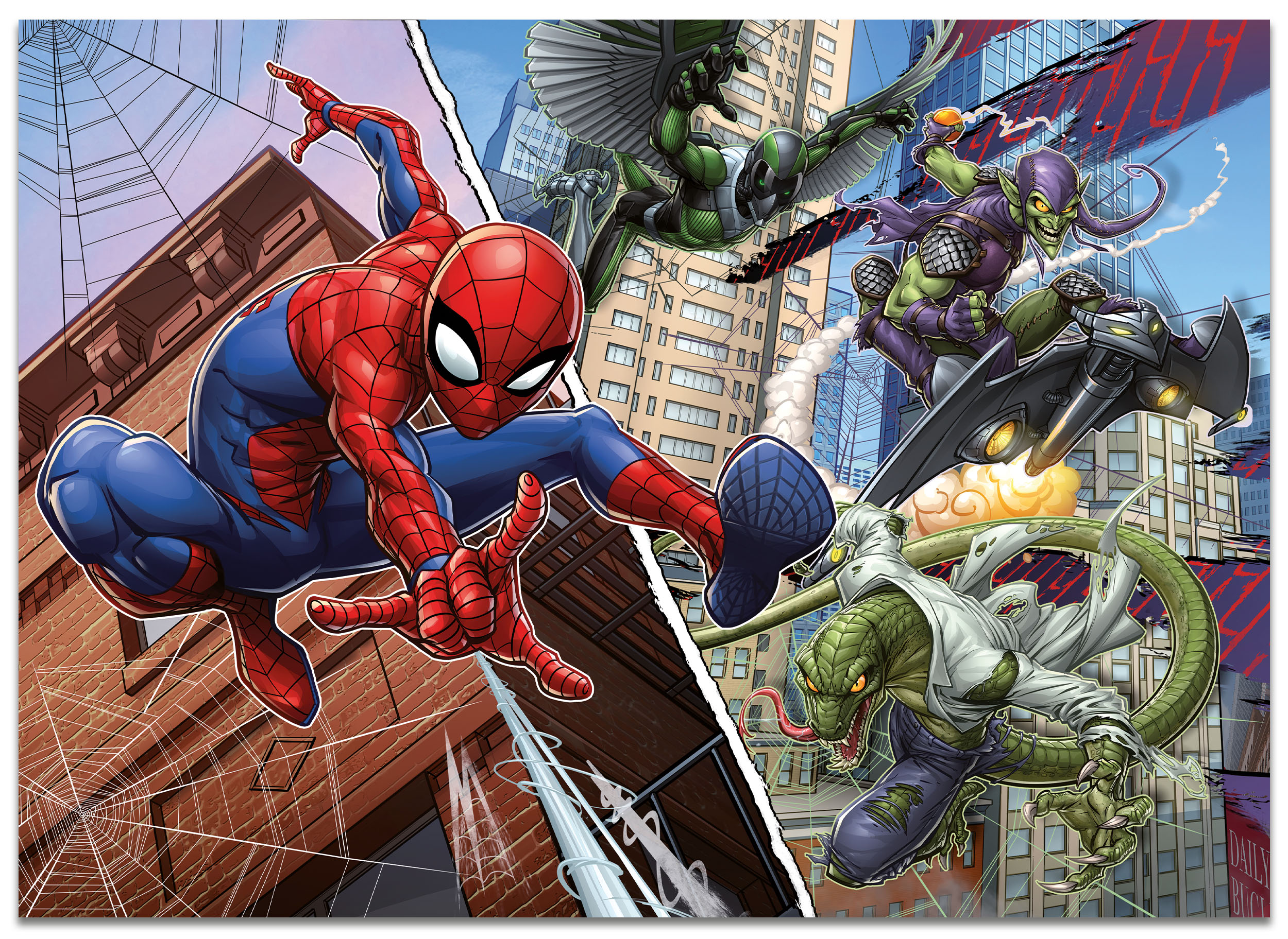 lisciani-marvel-puzzle-df-maxi-floor-4-x-48-spider-man-coffret-4-puzzles image 2