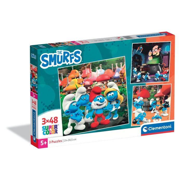 clementoni-les-schtroumpfs-3x48-pi-ces-puzzles-enfants image 1