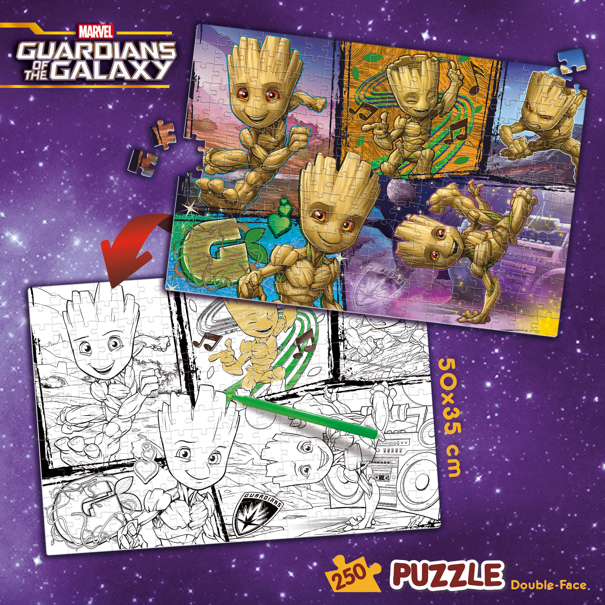 lisciani-marvel-puzzle-df-plus-250-groot image 4