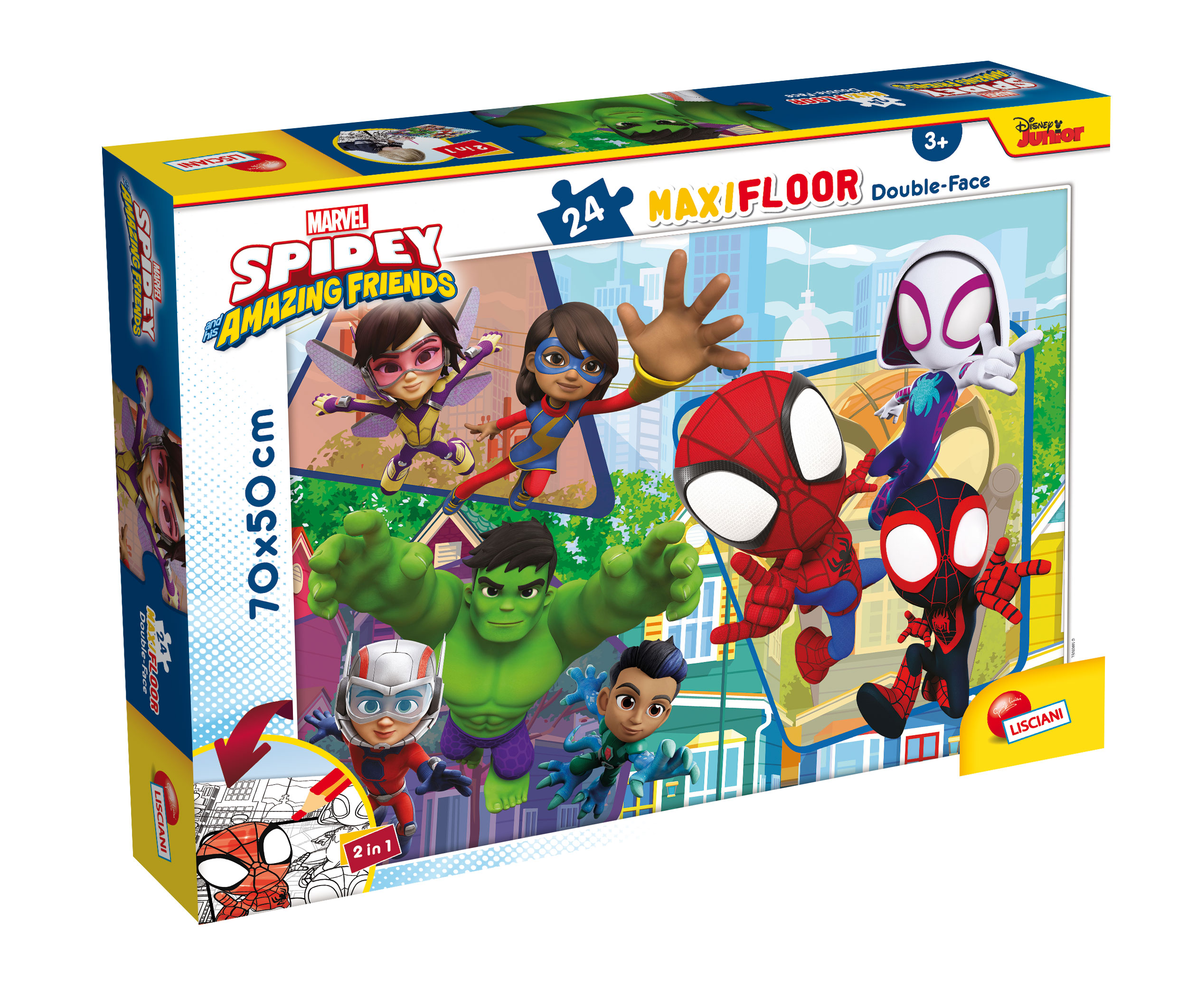 lisciani-marvel-puzzle-double-face-maxifloor-24-spidey image 1