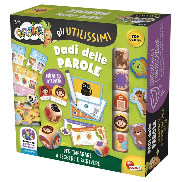lisciani-carotina-dadi-educativi-jeu-des-mots-avec-5-d-s image 1