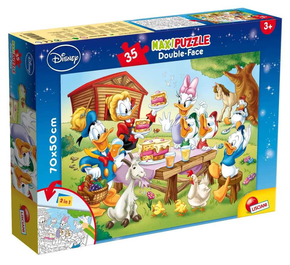 lisciani-disney-puzzle-double-face-maxi-floor-35-mickey-maxi-puzzle-enfant-color image 1