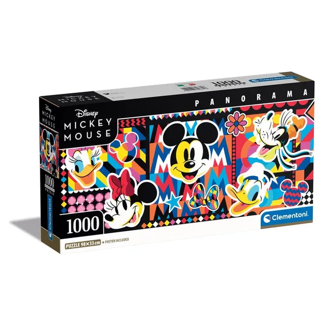 clementoni-puzzle-disney-mickey-mouse-1000-pi-ces-panorama-98-x-33-cm image 1