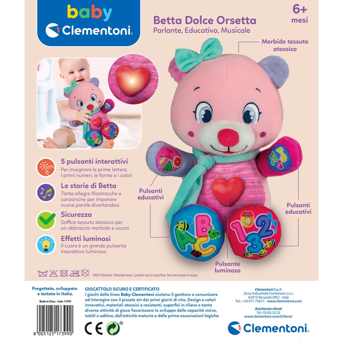 baby-clementoni-betta-dolce-orsetta-peluche-parlante-interactive image 5
