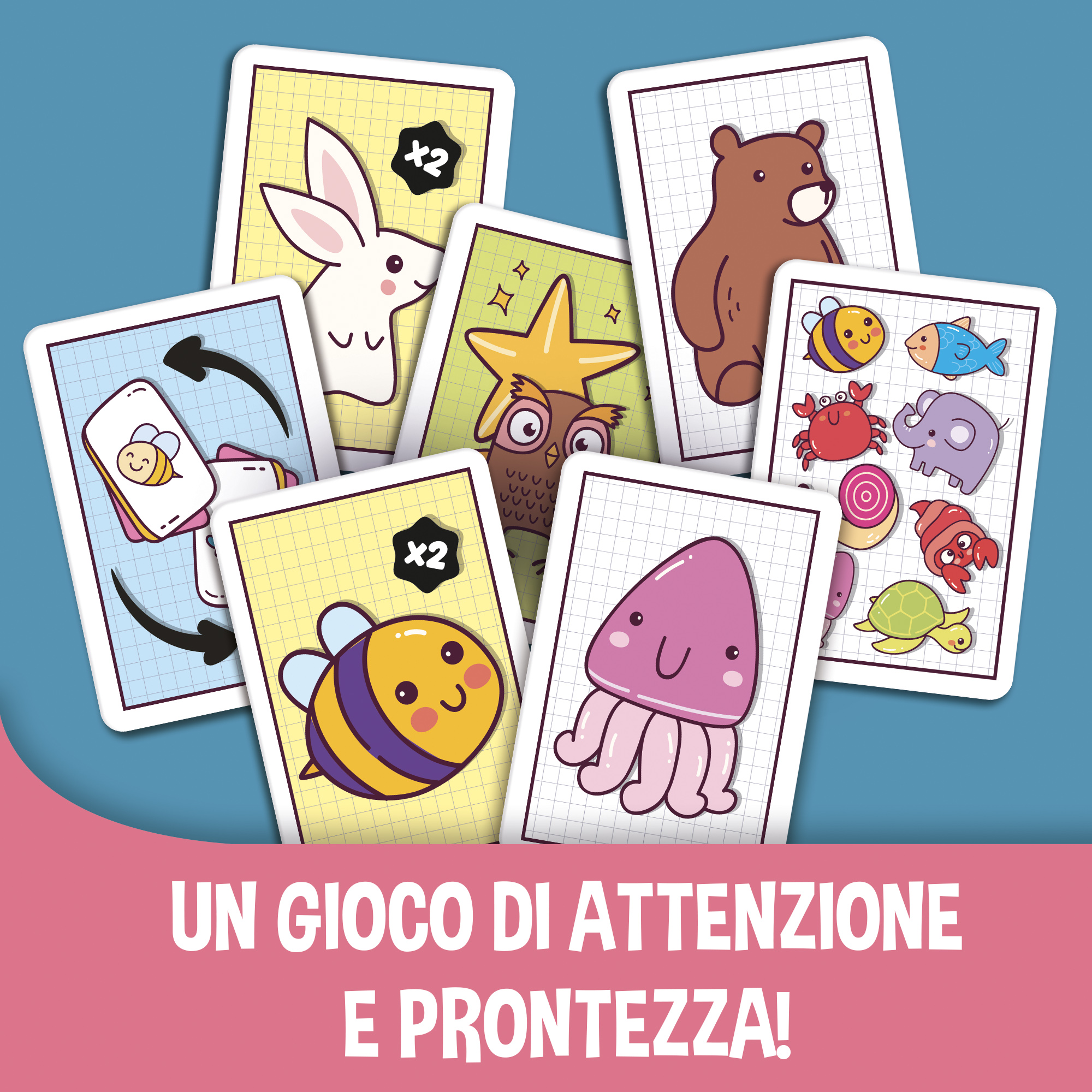 lisciani-ludoteca-le-carte-dei-bambini-schiaffo-jeu-de-cartes-rapidit-animaux image 3