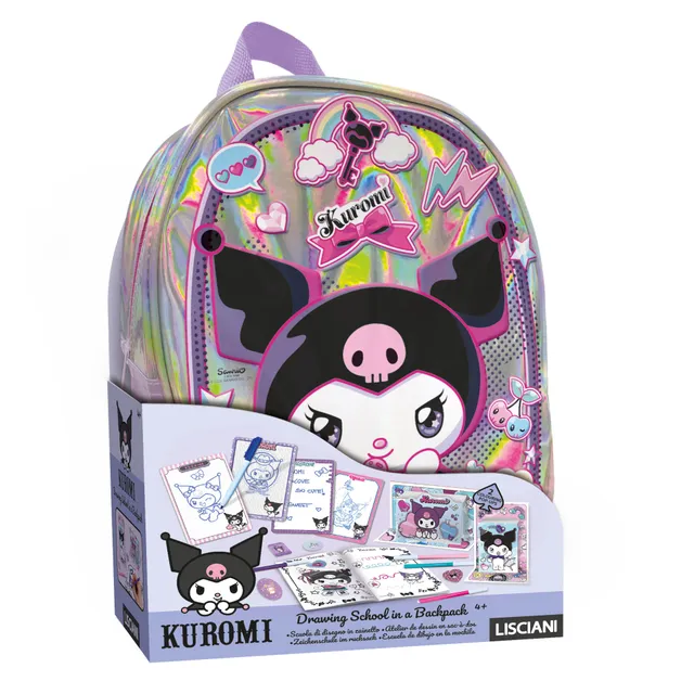 lisciani-kuromi-drawing-school-in-a-backpack-valisette-dessin image 1
