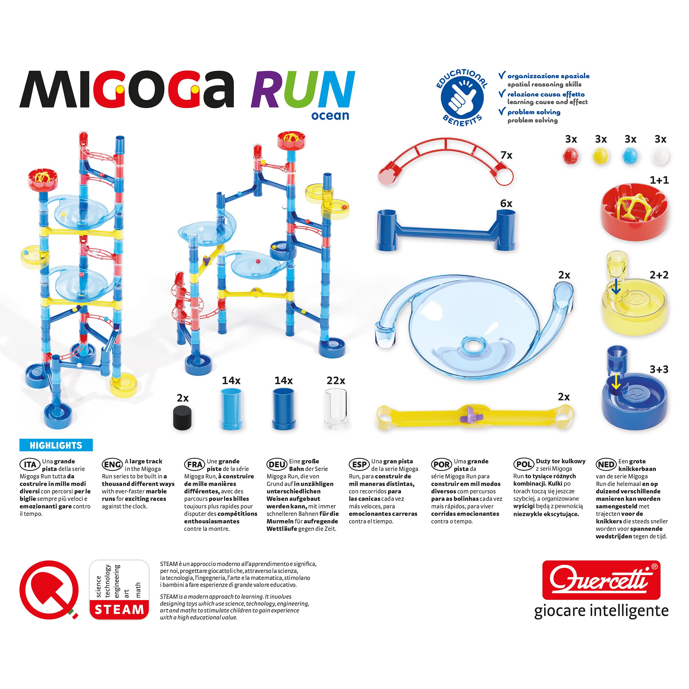 quercetti-migoga-ocean-marble-run-spinning-circuit-billes-4-ans image 8