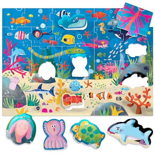 headu-maxi-shaped-puzzle-sea-puzzle-mer-19-pi-ces-6-animaux image 4