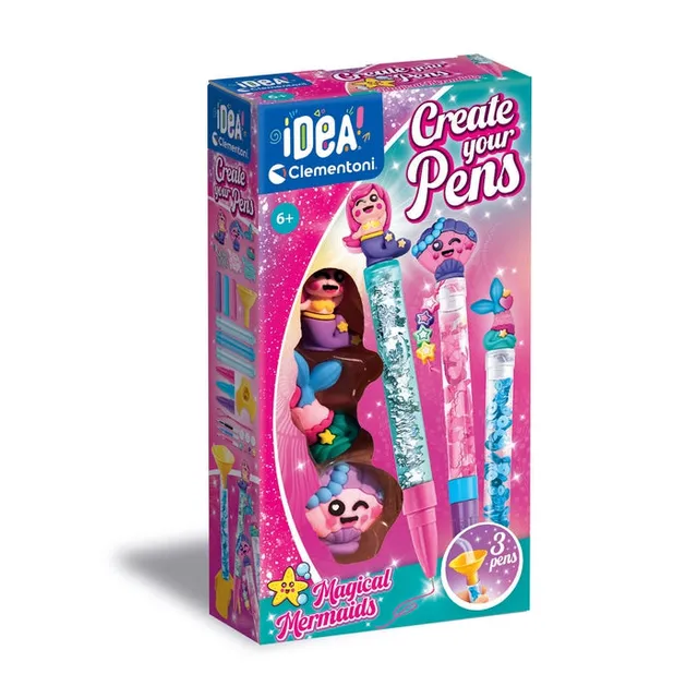 clementoni-idea-create-your-pens-magical-mermaids-kit-cr-atif-stylos-personnalis image 1