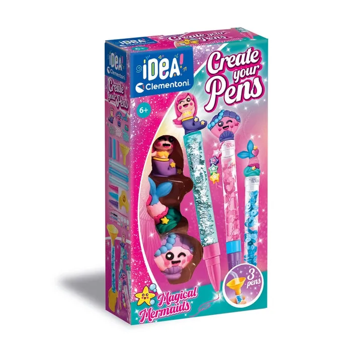 clementoni-idea-create-your-pens-magical-mermaids-kit-cr-atif-stylos-personnalis image 1