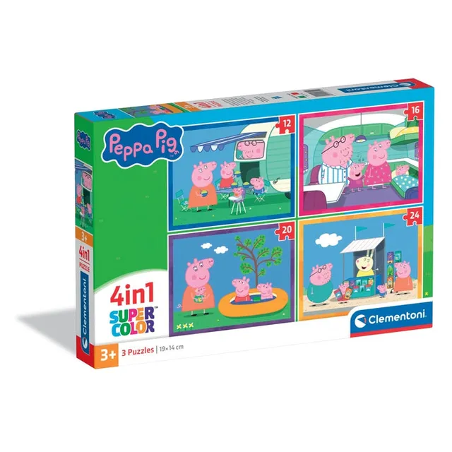 clementoni-puzzle-peppa-pig-4-en-1-12-16-20-24-pi-ces-puzzle-enfant-d-s-3-ans image 1