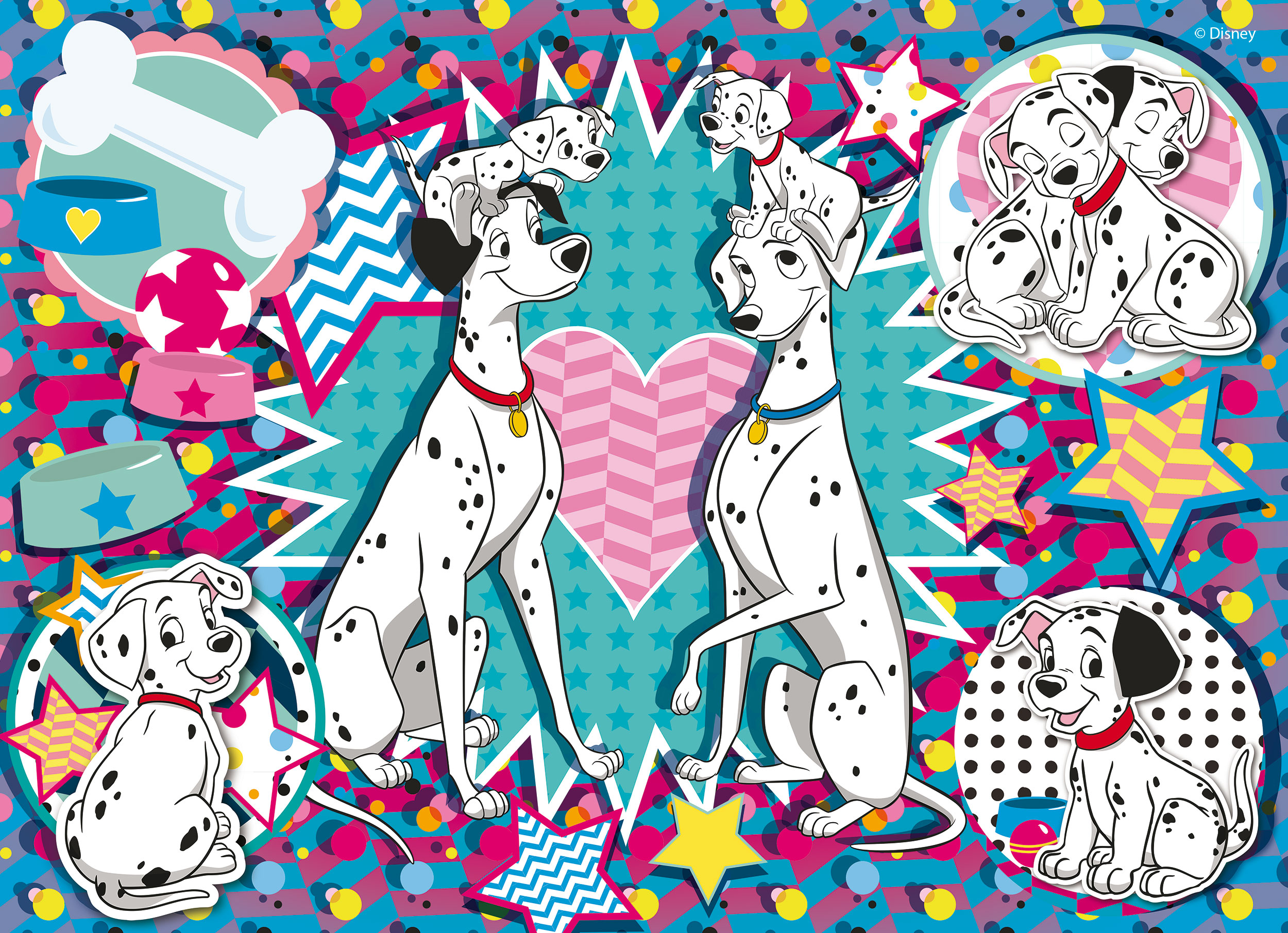 lisciani-disney-puzzle-df-m-plus-24-les-101-dalmatiens-colorier image 2