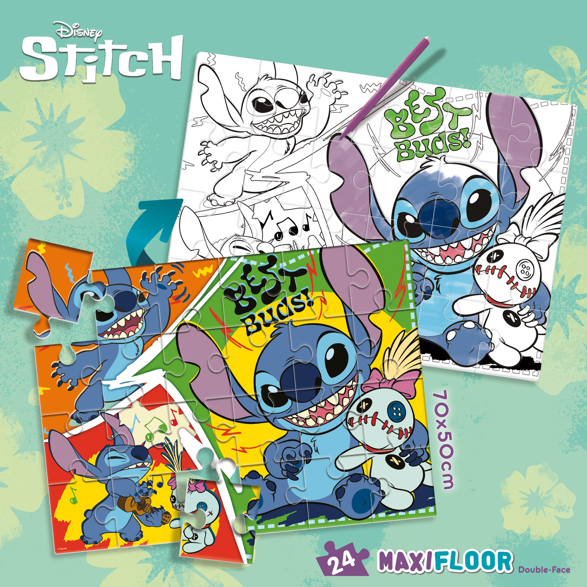 lisciani-disney-puzzle-df-maxi-floor-24-lilo-stitch-puzzle-sol-double-face image 4