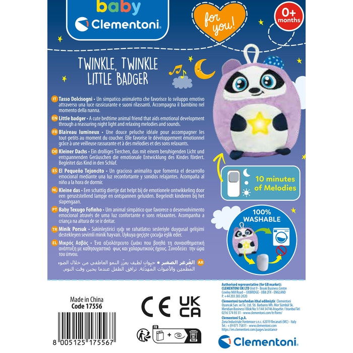 clementoni-baby-twinkle-twinkle-peluche-veilleuse-little-badger image 7