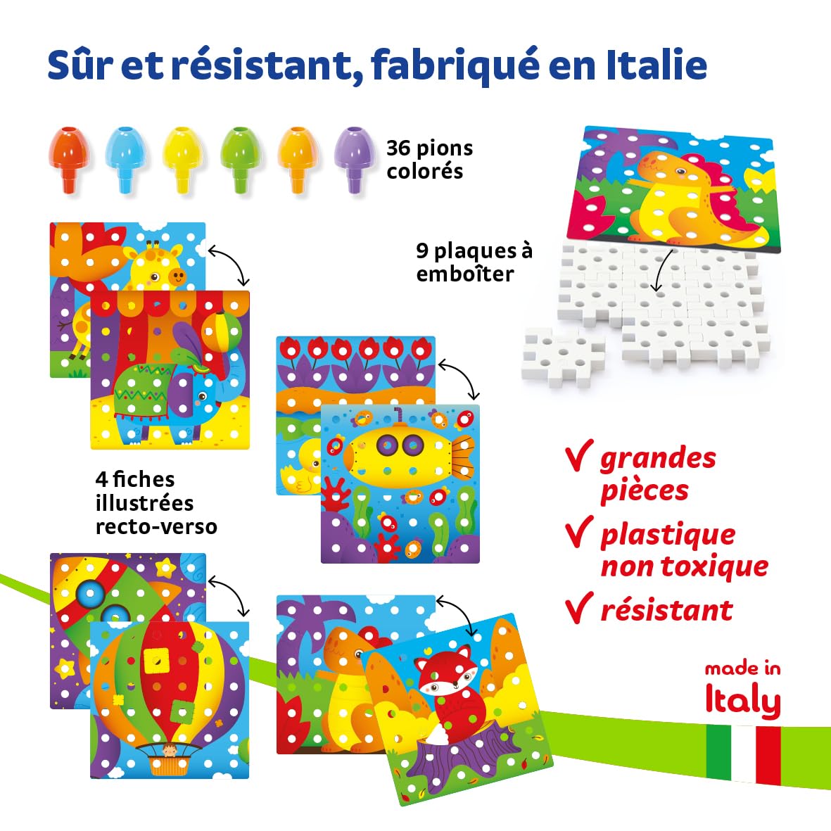 quercetti-jumbo-peggy-45-pi-ces-jeu-de-construction-montessori-2-5-ans-9-plaques image 6
