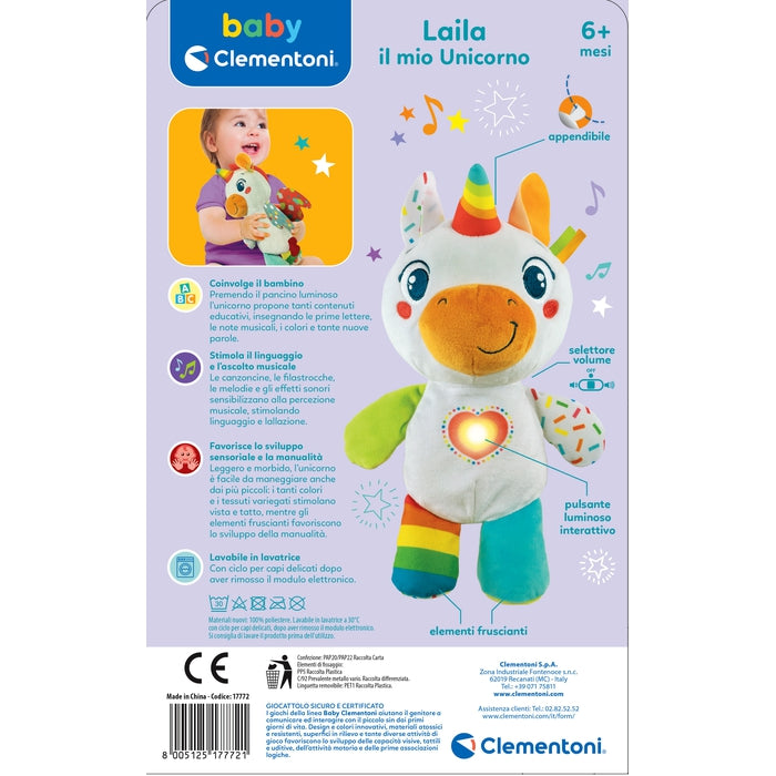 clementoni-baby-laila-mon-licorne-peluche-interactive-musicale image 5