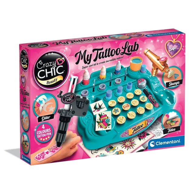 clementoni-crazy-chic-my-tattoo-lab-kit-tatouages-enfant image 1