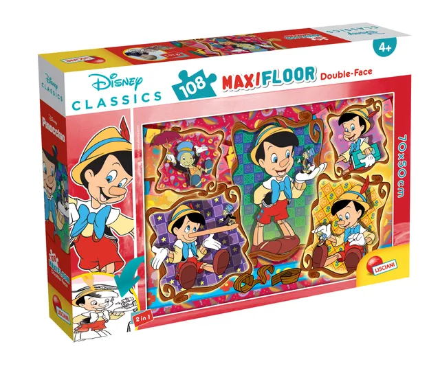 lisciani-disney-puzzle-double-face-maxi-floor-108-pinocchio image 1
