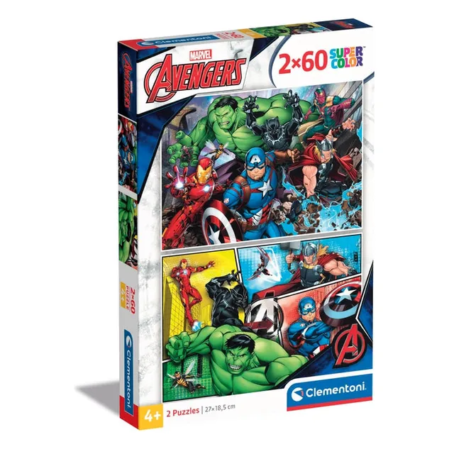 clementoni-avengers-2-puzzles-60-pi-ces-27-x-19-cm image 1