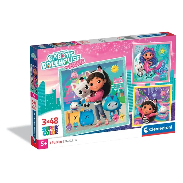 clementoni-gabby-s-dollhouse-3-puzzles-48-pi-ces-32-x-22-cm image 1