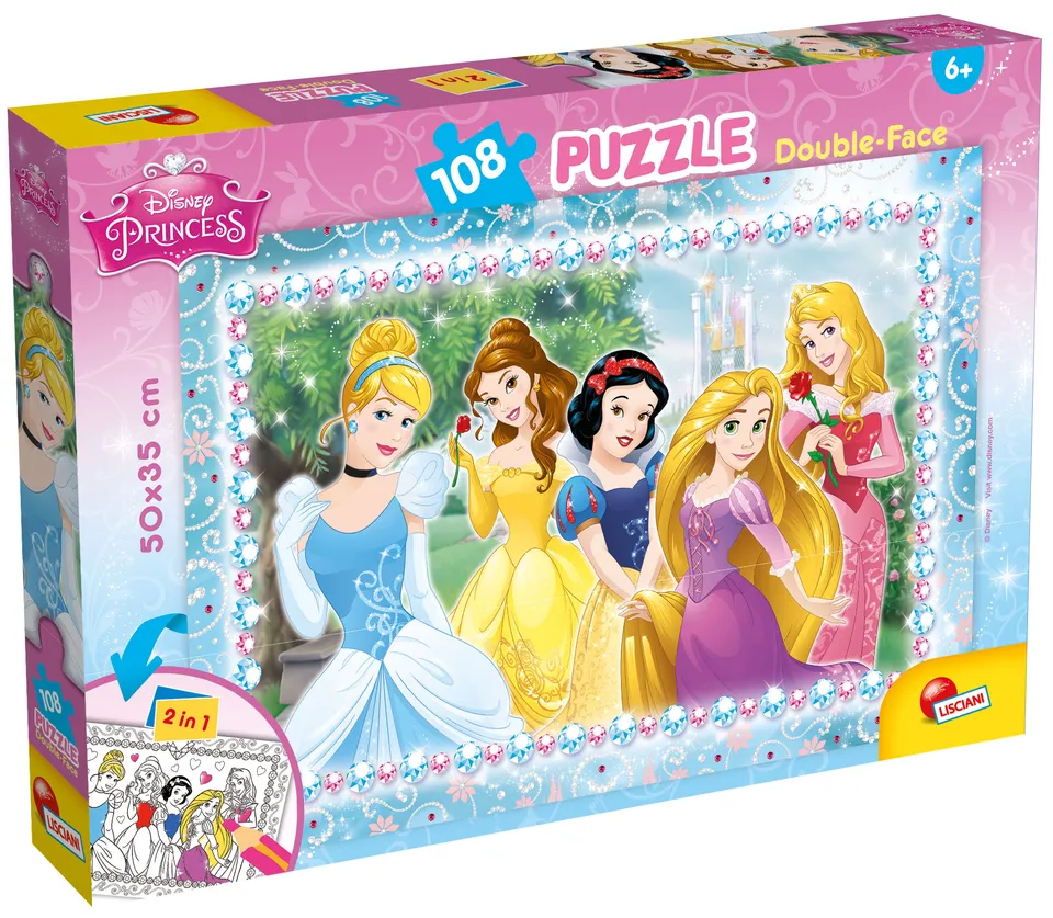 lisciani-disney-princess-puzzle-double-face-plus-108 image 1